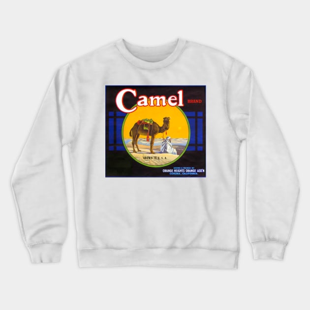 Camel Brand crate label, circa 1930s Crewneck Sweatshirt by WAITE-SMITH VINTAGE ART